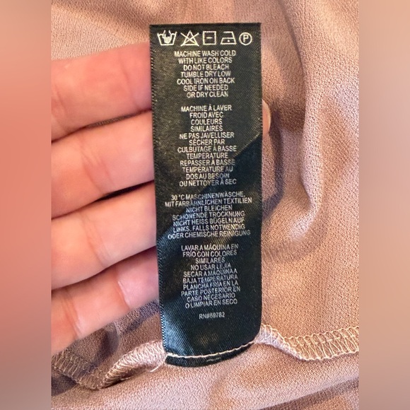 Adrianna Papell Smocked Petal Pink Top Size 2X 3/4 Ruffled Sleeve Peasant - Picture 10 of 13